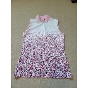 EP Sleeveless Golf / Tennis Shirt. Zip Front Size XS
